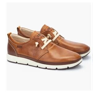 Pikolinos Men's Fuencarral Sneaker Brandy Leather Size 9.5/10 US 43 EU NIB Comfy